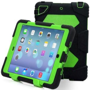 Heavy Duty Rugged Case for iPad Green Black 38% off