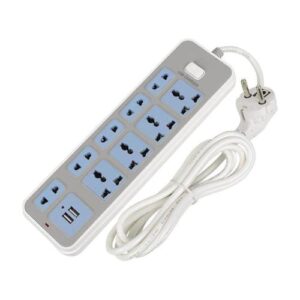 6 Socket + 2 USB Power Extension Strip with Switch 34% off